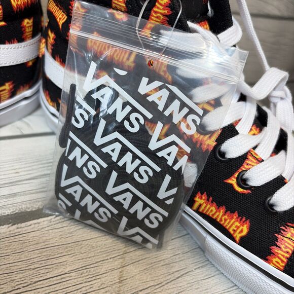 Vans Men\'s Sz 8 Skate Sk8-Hi Thrasher Black Shoes Black/Orange main image 10